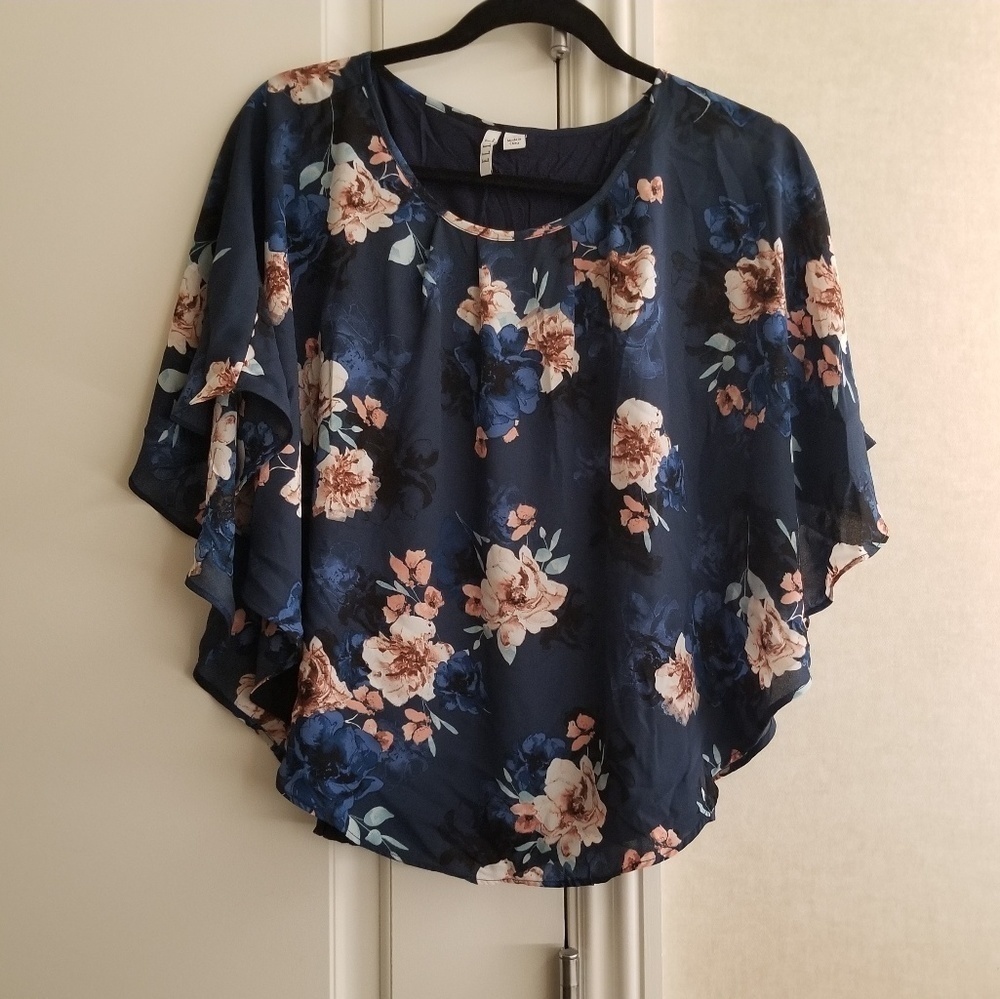 ELLE blouse floral tank liner size S. B4